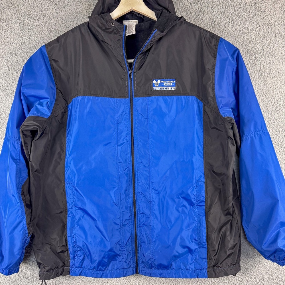 Walt‎ Disney World Jacket Mens XL Hooded Windbreaker Coat Outdoor Magic Kingdom